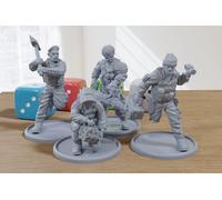 Wasteland Dwellers - Minifigure Stampate In 3D Per Miniature Post Apocalittiche