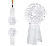 Wastou Ventilatore Portatile, Mini Ventilatore Silenzioso Ricaricabile Tramite USB, Piccolo Ventilatore Personale a 4 Velocità, Ventilatore da Tavolo a Batteria per Viaggi in Ufficio All'aperto