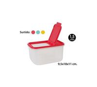 Wat - Barattolo multiuso rettangolare assortimento colori, 1,5 l.