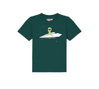 watabout.kids Maglietta 'Alien On A Paper Plane' pietra / verde chiaro / verde scuro / bianco Bambini watabout.kids 98-104