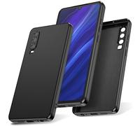 Watana Cover per HUAWEI P30 Custodia in Silicone, Custodia Antiurto Case Sottile in Silicone TPU con Strato Interno in Fibra per p30, Nero