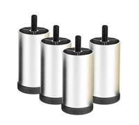 WATAOW 4 x Piedini Regolabili per Mobili, 6-30cm Piedini di Estensione con Aste Filettate M6/M8, Gambe per Letto in Alluminio per Frigorifero Lavatrice Armadi(Argento,8cm/3.2in(M6))