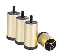 WATAOW 4 x Piedini Regolabili per Mobili, 6-30cm Piedini di Estensione con Aste Filettate M6/M8, Gambe per Letto in Alluminio per Frigorifero Lavatrice Armadi(Gold,30cm/11.8in(M6))