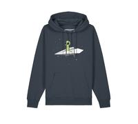 Watapparel Felpa ' Alien on a paper plane ' antracite / colori misti Uomo Watapparel XXXL antracite / colori misti