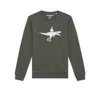 Watapparel Felpa ' Astronaut on T-Rex ' cachi / bianco sfumato Uomo Watapparel XXL cachi / bianco sfumato