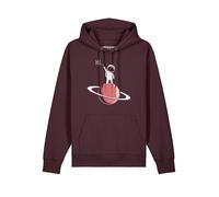 Watapparel Felpa 'Astronaut says Hi' colori misti / rosso scuro Uomo Watapparel S colori misti / rosso scuro