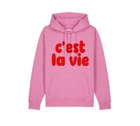 Watapparel Felpa 'Cest La Vie' rosa / rosso Uomo Watapparel XXXL rosa / rosso