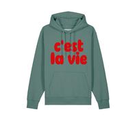 Watapparel Felpa 'Cest La Vie' smeraldo / rosso Uomo Watapparel XXXL smeraldo / rosso