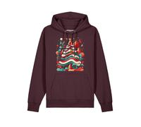 Watapparel Felpa 'Christmas Tree' sabbia / verde erba / rosso vino / rosso ciliegia Uomo Watapparel M