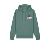 Watapparel Felpa 'Coffee Waves' marrone scuro / lime / canna / offwhite Uomo Watapparel XL