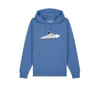 Watapparel Felpa ' Fly me to the moon ' blu / grigio / nero / bianco Uomo Watapparel S blu / grigio / nero / bianco