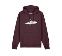 Watapparel Felpa ' Fly me to the moon ' grigio / rosso scuro / nero / bianco Uomo Watapparel XXL grigio / rosso scuro / nero / bianco