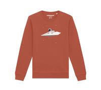 Watapparel Felpa ' Fly me to the moon ' marrone chiaro / colori misti Uomo Watapparel XS