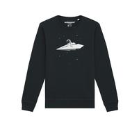 Watapparel Felpa ' Fly me to the moon ' nero / bianco sfumato Uomo Watapparel S nero / bianco sfumato