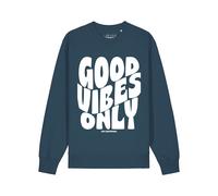 Watapparel Felpa ' Good vibes only ' petrolio Uomo - Abbigliamento - Taglie comode - Felpe Watapparel M