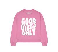 Watapparel Felpa 'Good vibes only' rosa / argento Donna - Abbigliamento - Taglie comode - Felpe Watapparel M
