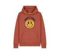 Watapparel Felpa ' Happy times smiley emoji ' marrone chiaro / giallo / nero / bianco Uomo Watapparel XL