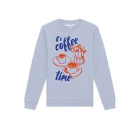Watapparel Felpa 'Its Coffee Time' blu cobalto / blu chiaro / rosso chiaro Donna Watapparel XXXL blu cobalto / blu chiaro / rosso chiaro