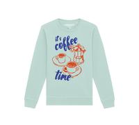 Watapparel Felpa 'Its Coffee Time' zappiro / blu chiaro / rosso arancione Donna Watapparel M zappiro / blu chiaro / rosso arancione