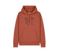 Watapparel Felpa ' Le poulet - das Huhn ' marrone chiaro / nero Uomo Watapparel S marrone chiaro / nero