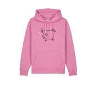 Watapparel Felpa ' Le poulet - das Huhn ' rosa / nero Uomo Watapparel L