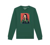 Watapparel Felpa ' Mona Lisa Scream ' verde scuro / colori misti Uomo Watapparel S