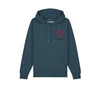 Watapparel Felpa 'Self Love' petrolio / rosso Uomo Watapparel L petrolio / rosso