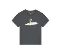 Watapparel Maglietta ' Alien on a paper plane ' antracite / verde / bianco Donna Watapparel S antracite / verde / bianco