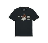 Watapparel Maglietta 'And It Burns' cognac / nero / offwhite Uomo - Abbigliamento - Taglie comode - Maglie e T-shirt Watapparel 5XL