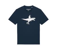Watapparel Maglietta ' Astronaut on T-Rex ' blu scuro / nero / bianco Uomo Watapparel S