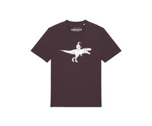 Watapparel Maglietta 'Astronaut On T-Rex' rosso scuro / nero / bianco Donna - Abbigliamento - Taglie comode - Maglie e top - Maglie e T-shirt Watapparel L