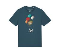 Watapparel Maglietta 'Balloon Spaceman' petrolio / colori misti Uomo Watapparel XS petrolio / colori misti