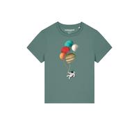 Watapparel Maglietta ' Balloon Spaceman ' verde / colori misti Donna Watapparel XS verde / colori misti