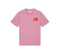 Watapparel Maglietta 'Cest La Vie' rosa / rosso acceso Uomo Watapparel M