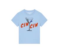 Watapparel Maglietta 'Cin Cin' blu chiaro / rosso / nero Donna Watapparel L blu chiaro / rosso / nero