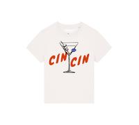 Watapparel Maglietta 'Cin Cin' blu scuro / rosso rubino / nero / bianco Donna Watapparel L blu scuro / rosso rubino / nero / bianco