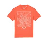 Watapparel Maglietta ' City maps Berlin Landkarte ' arancione / bianco Uomo Watapparel XS arancione / bianco