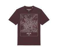 Watapparel Maglietta ' City maps Berlin Landkarte ' colori misti / rosso scuro Uomo Watapparel M colori misti / rosso scuro