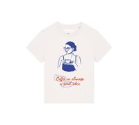 Watapparel Maglietta 'Coffee Is A Good Idea' blu scuro / rosso / bianco Donna Watapparel S blu scuro / rosso / bianco