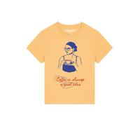 Watapparel Maglietta 'Coffee Is A Good Idea' zappiro / giallo oro / rosso arancione Donna Watapparel L