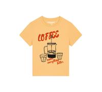 Watapparel Maglietta ' Coffee makes everything better ' giallo / aragosta / nero Donna Watapparel XXL