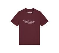 Watapparel Maglietta 'Das Ist Aber Ein Schöner Baum' bordeaux / bianco Donna Watapparel L