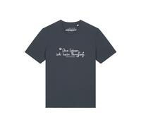 Watapparel Maglietta 'Das Leben Ist Kein Ponyhof' antracite / bianco Uomo Watapparel XL