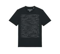 Watapparel Maglietta ' Doodle Cats ' nero / bianco Uomo Watapparel 4XL nero / bianco
