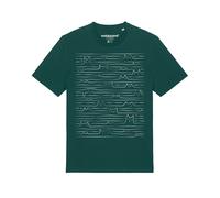 Watapparel Maglietta 'Doodle Cats' verde scuro / bianco Uomo Watapparel XS verde scuro / bianco