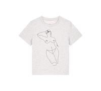 Watapparel Maglietta 'Eine Frau' nero / bianco sfumato Donna Watapparel XL nero / bianco sfumato