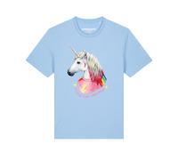 Watapparel Maglietta ' Flash, the unicorn ' blu chiaro / colori misti Uomo Watapparel M