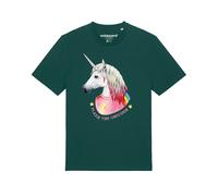 Watapparel Maglietta ' Flash, the unicorn ' verde scuro / colori misti Uomo Watapparel XXL