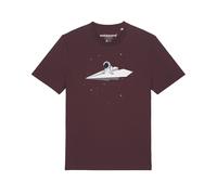 Watapparel Maglietta ' Fly me to the moon ' navy / rosso scuro / bianco Uomo Watapparel XXL navy / rosso scuro / bianco
