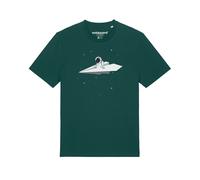 Watapparel Maglietta 'Fly me to the moon' verde scuro / bianco Uomo Watapparel XS verde scuro / bianco